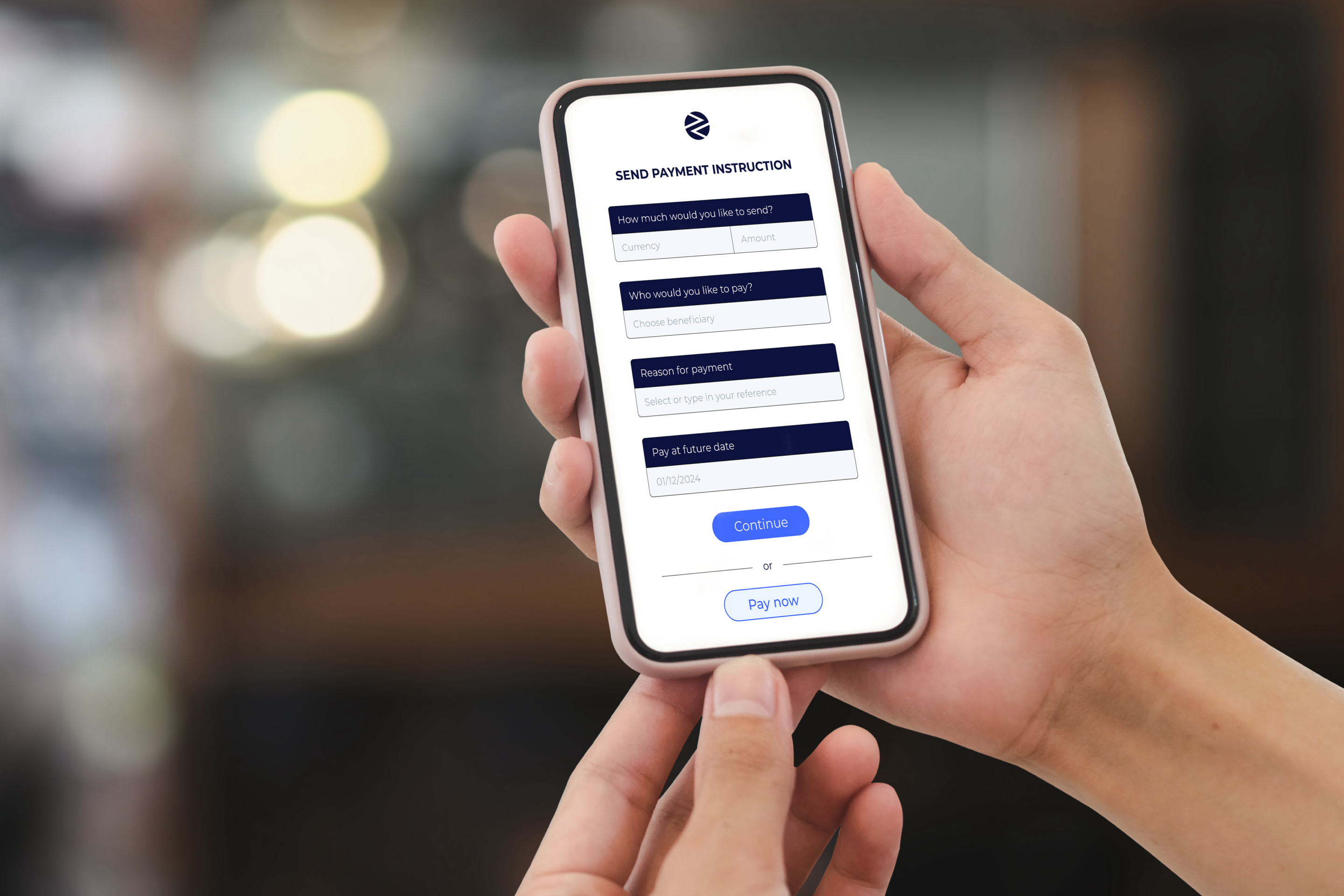 iPhone showing Privalgo payment instruction