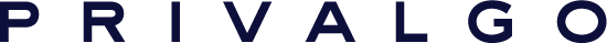 Privalgo text logo in blue